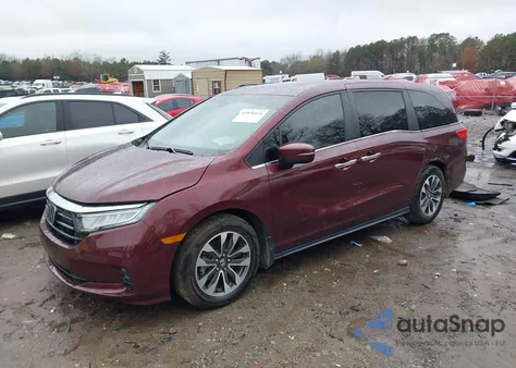 2021 Honda Odyssey Ex-L from USA, damaged, VIN 5FNRL6H76MB016245